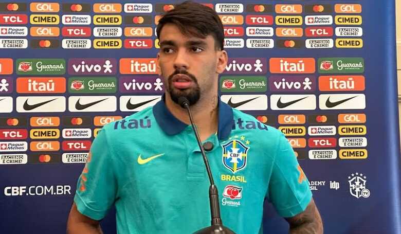Lucas Paquetá, meia da Seleção, em entrevista coletiva