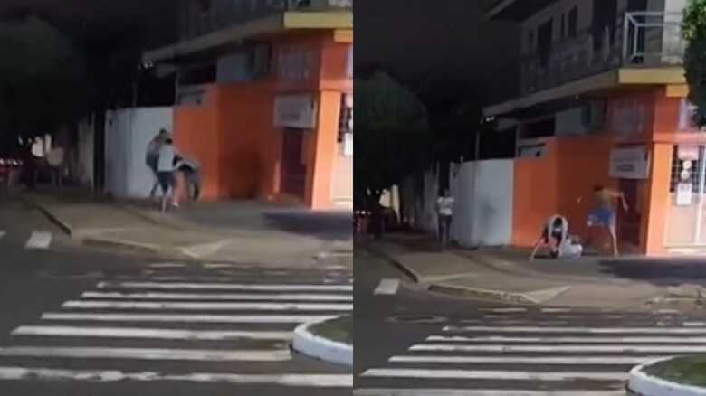 Moradores conseguiram deter o ladrão até a chegada da PM