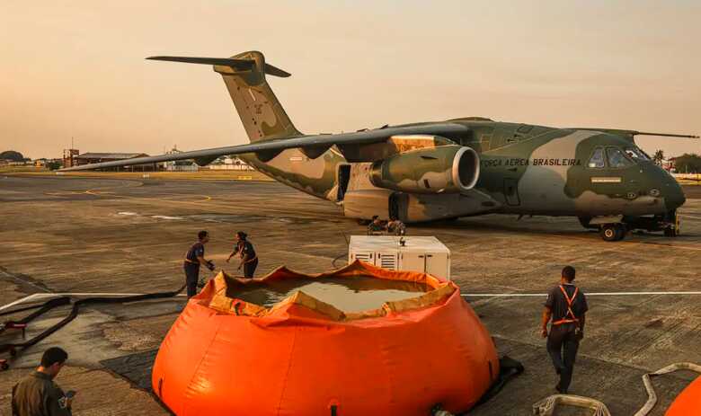 Esta &eacute; a primeira vez que a FAB opera o sistema MAFFS instalado no KC-390 Millennium em situa&ccedil;&atilde;o real