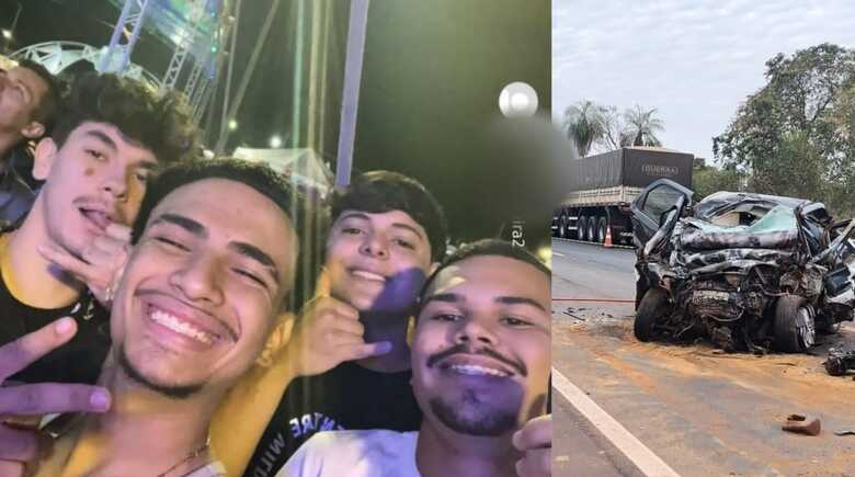 Carro em que amigos estavam ficou completamente destruído