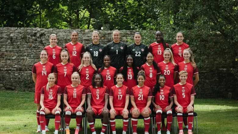 Seleção feminina do Canadá que está em Paris