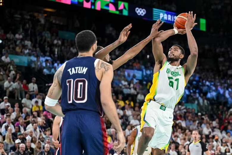 Caboclo na partida entre Brasil x EUA