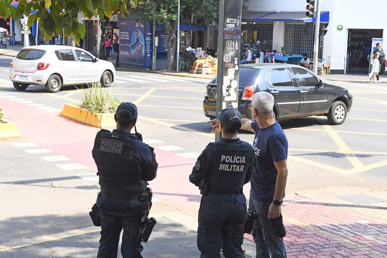 Policiamento foi reforçado no centro de Campo Grande