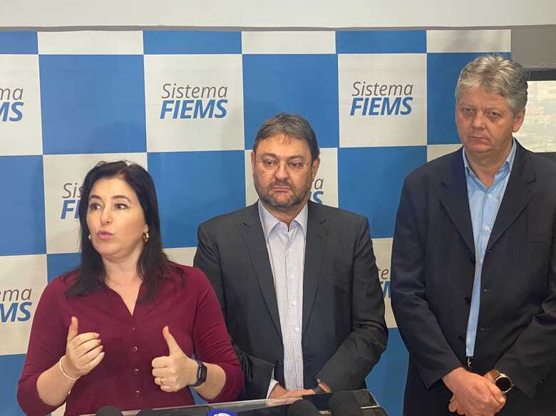 Ministra Simone Tebet, Sérgio Longen e o Jaime Verruck