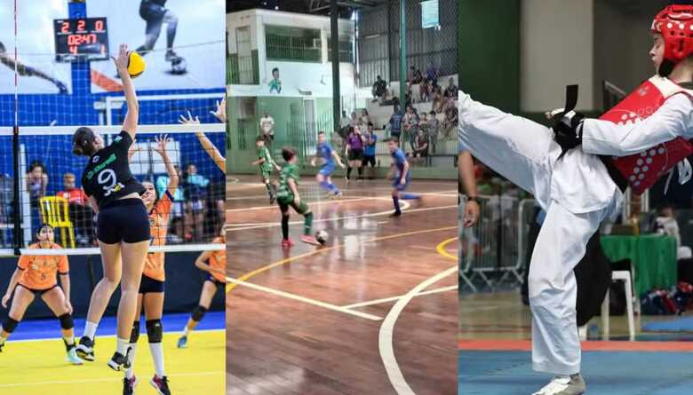 Futsal, taekwondo e vôlei são destaques do agendão esportivo do fim de semana