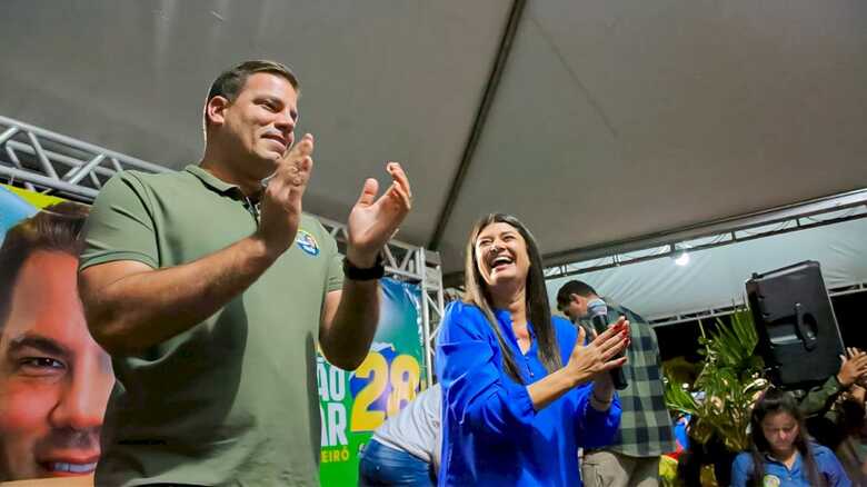 Capitão Contar e Rose Modesto durante as eleições de 2022