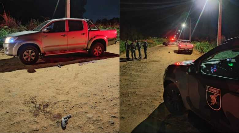 Hilux foi recuperada após o roubo