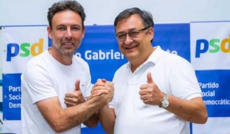 Leocir Montagna, prefeito eleito, e Rogério Rohr, vice-prefeito