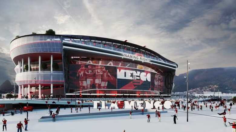 Imagens do projeto do estádio do Flamengo 