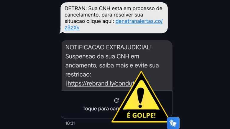 Mensagem recente enviada por golpista e abaixo a mensagem enviada em 2024