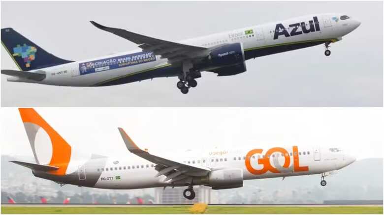 Aviões da Azul e da Gol