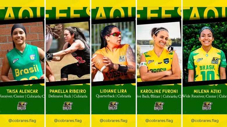 Atletas de MS convocadas para a Seleção Brasileira de Flag Football