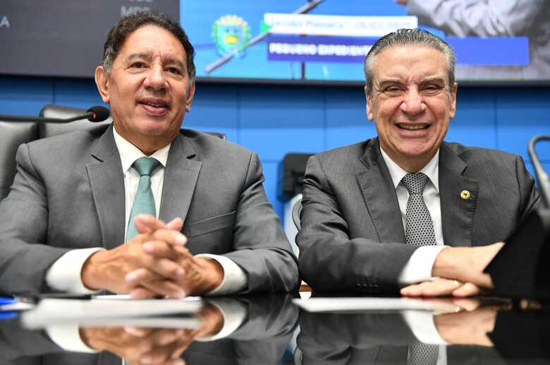 Gerson Claro (PP), presidente da Alems, e Paulo Corrêa (PSDB), 1&ordm; secretário da Casa de Leis de MS