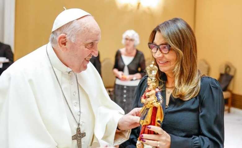 Papa Francisco e a primeira-dama, Janja da Silva