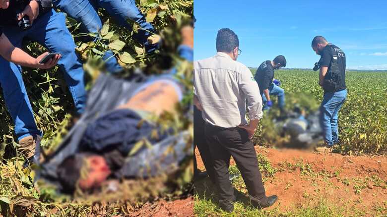 Corpo estava em meio a uma lavoura na cidade