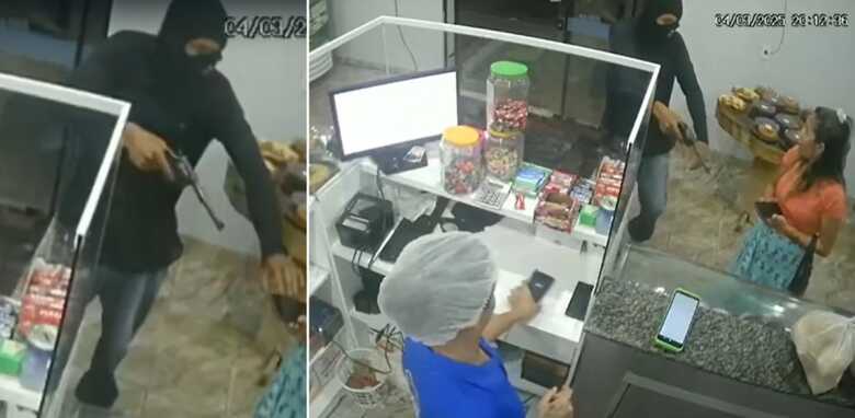 Criminoso rendeu duas pessoas na padaria