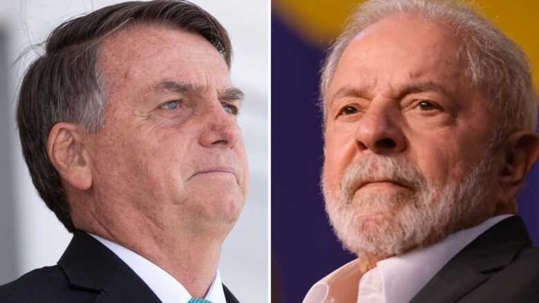 Jair Bolsonaro (PL) e Luiz Inácio Lula da Silva (PT) - 