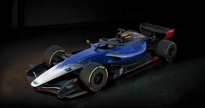 Simulação do carro da GM/Cadillac na F1, a partir da temporada 2026 