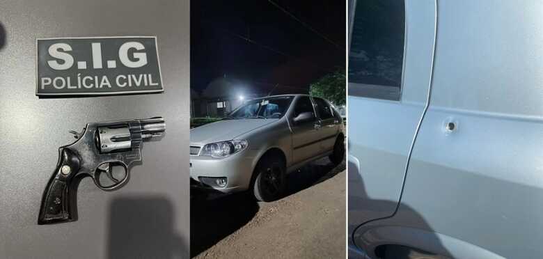 Suspeito foi preso e a arma usada no crime apreendida