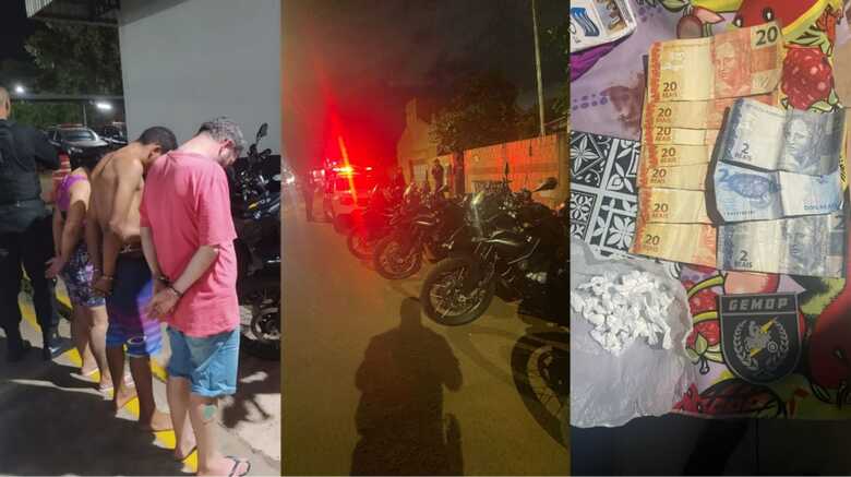 Três indivíduos foram presos