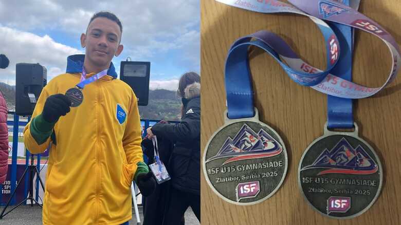 João Pedro Firmino de Jesus e suas medalhas