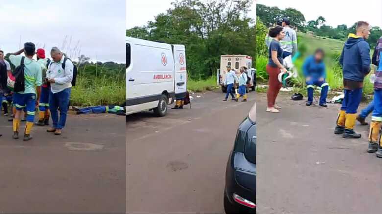 Trabalhadores foram socorridos por ambulâncias de Camapuã