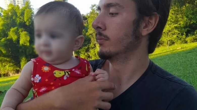 João Augusto Borges e sua filha, Sophie Eugênia Borges, de 10 meses, morta por ele