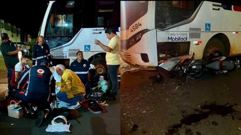 Jovem foi socorrido pelo Samu