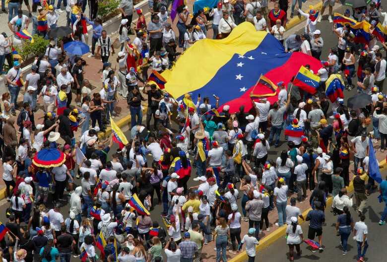 Protesto contra o presidente da Venezuela, Nicolás Maduro