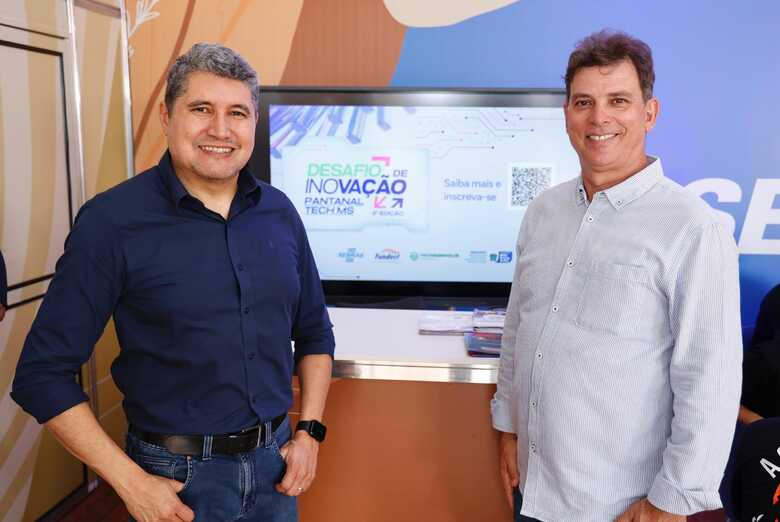 Márcio Pereira, diretor-presidente da Fundect e Tito Estanqueiro