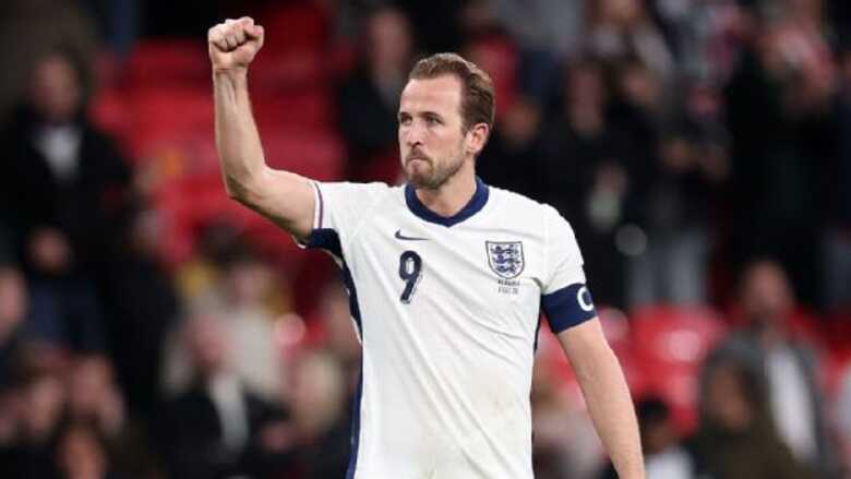 Harry Kane marcou o segundo gol da Inglaterra sobre a Albânia 