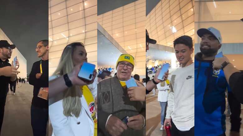 Senhor de idade, no meio da foto, foi o único a acertar a resposta