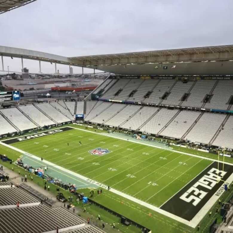 Vista geral da Neo Química Arena antes do São Paulo Game, o primeiro jogo da NFL no Brasil 