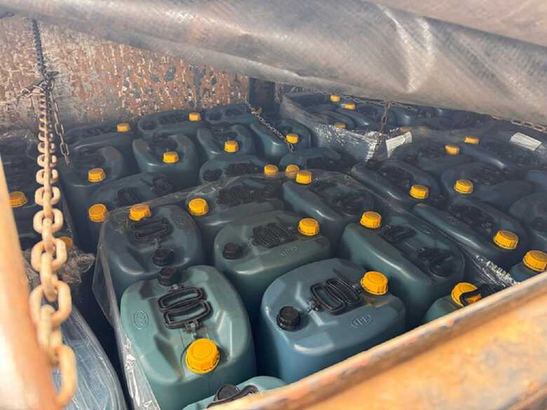 Carga poderia ser usada na produção de cocaína