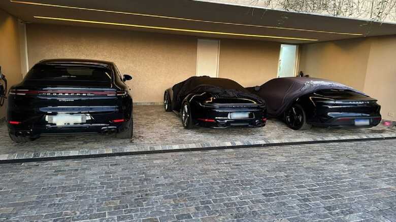 Porsches apreendidos na operação