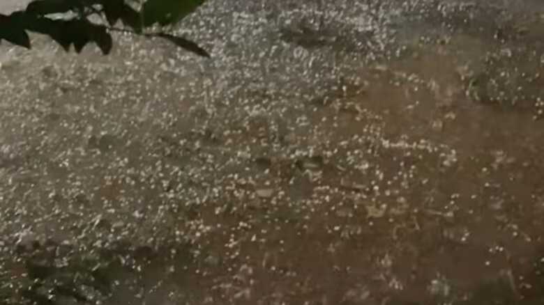 Granizo apareceu com força em Rio Brilhante