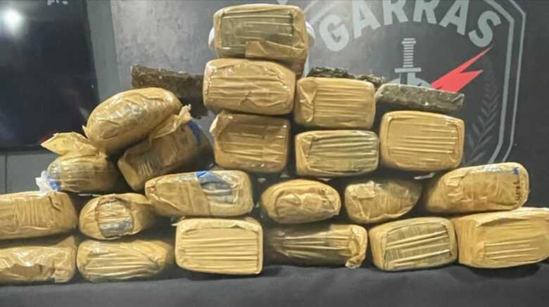 Quantidade de droga apreendida