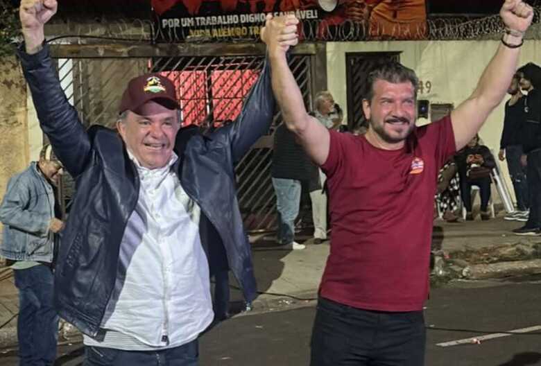 Deputado federal Vander Loubet e deputado estadual, Pedro Kemp