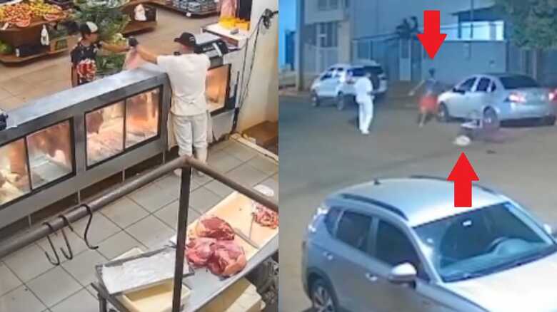 Ladrão conseguiu escapar da prisão, mas deixou a bike e a carne pra trás