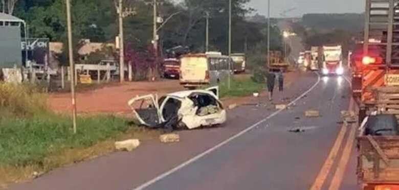 O acidente aconteceu na manhã de hoje