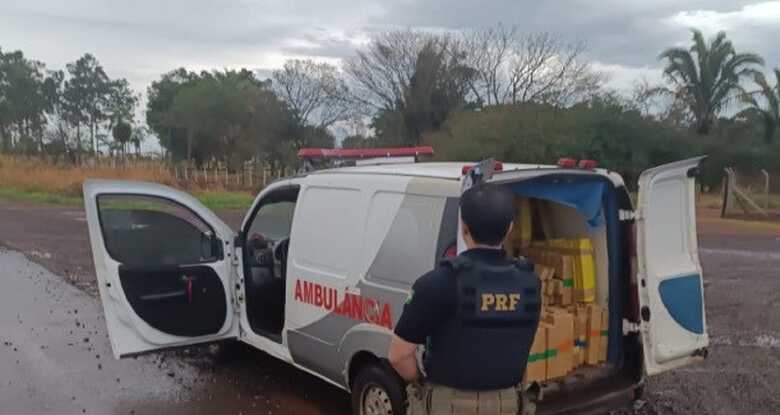 Falsa ambulância escondia bastante droga