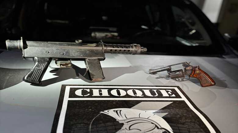 Armas apreendidas pela polícia