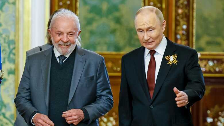 Presidente Lula e o líder russo, Vladimir Putin