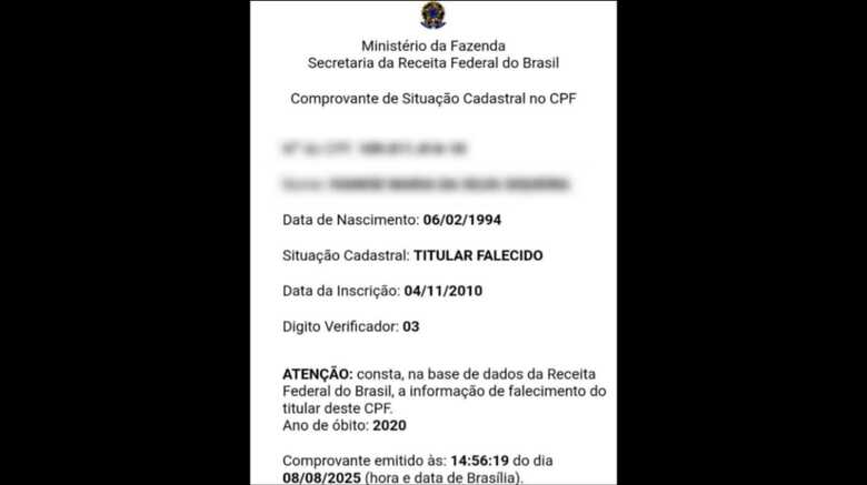 Ela descobriu os fatos após parar de receber o salário do serviço
