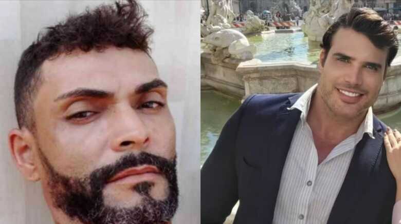 O gari Laudemir de Souza Fernandes e o empresário René da Silva Nogueira Junior