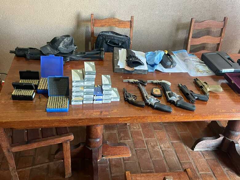Armas apreendidas na operação
