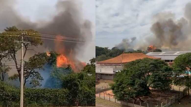 As chamas come&ccedil;aram na tarde de hoje