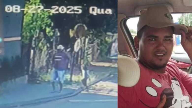 Câmera mostra suspeito levando a criança