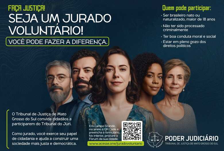 Iniciativa busca  incentivar a participação da sociedade no Tribunal do Júri 