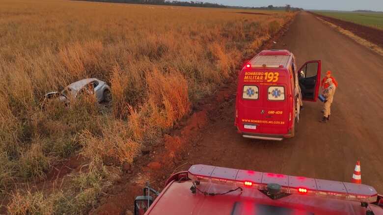 Capotamento aconteceu na rodovia MS-465